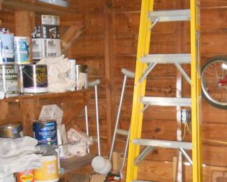 Ladder, garage stuff