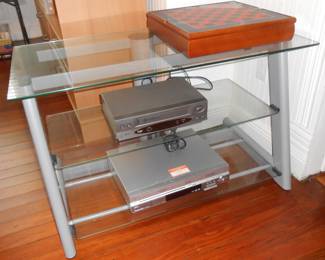Glass TV stand