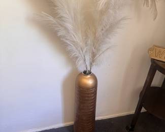 Standing gold vase