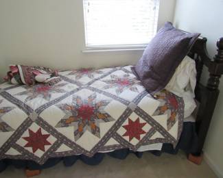 Twin bed - great condition: frame/box spring/mattress/linens