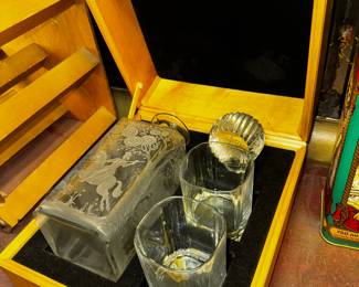decanter and matching glasses
