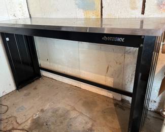 HUSKY METAL WORK BENCH - STAINLESS STEEL TOP