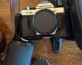 Pentax camera w/ flash & lens