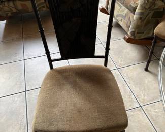 Chair of Metal & Glass patio / porch table