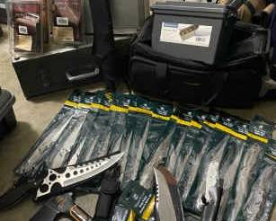 204 Hunting Knives, Ammo Boxes, More