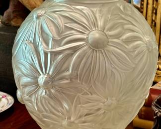 RARE Etling French Art Deco Frosted Glass Vase c1920s