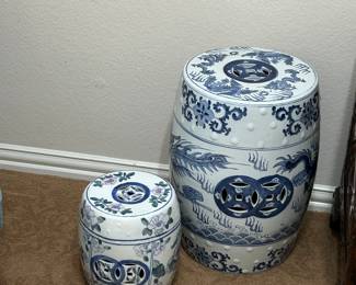 Porcelain garden stools