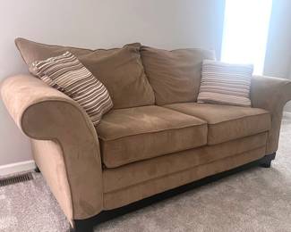 Two Cushion Camel Color Loveseat