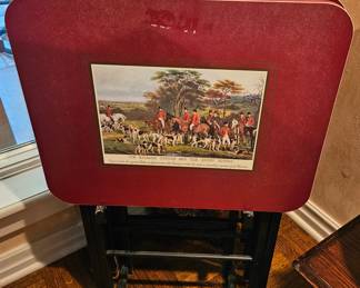 Hunt scene TV trays