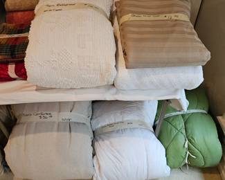 Great selection of linens for all beds