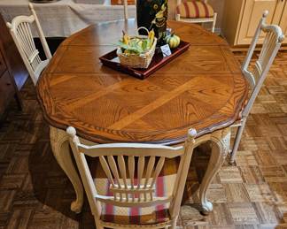 Dining table and chairs