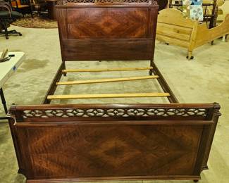 Antique wooden bed frame