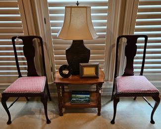 Two of six matching chairs