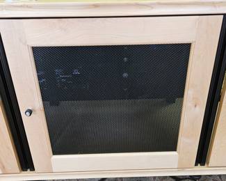 Close up picture of AV cabinet