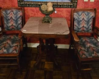 Antique marble top table