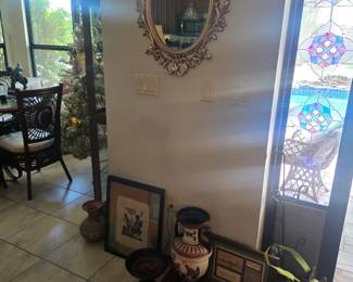 Egyptian papyrus pictures,mirror Greek type vase