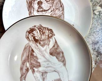 Set of bulldog plates
