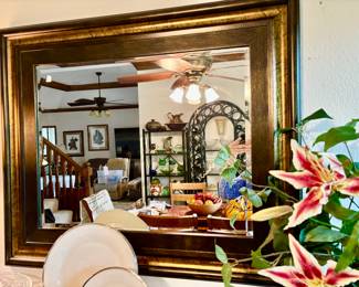 Wood frame mirror