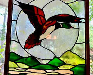 Stained glass mallard