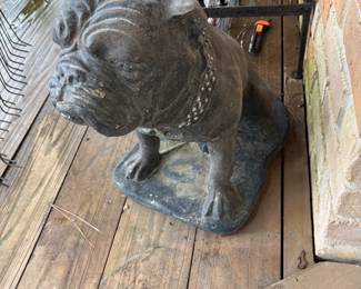 Bulldog garden statues