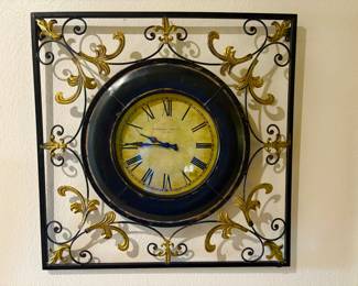 Metal framed clock