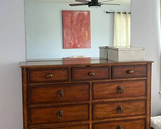 Large wooden dresser must be disassembled to remove