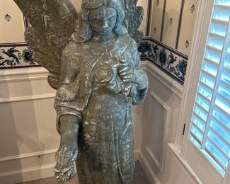 LARGE CONCRETE ANGEL