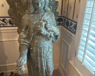LARGE CONCRETE ANGEL