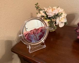 mirror, faux plant