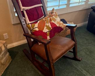leather rocking chair