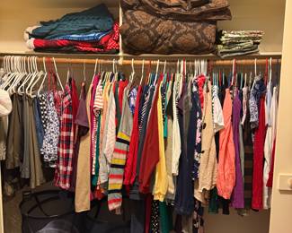 womens clothing, blankets, laundry baskets