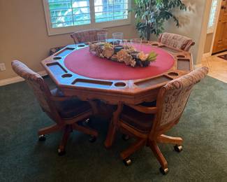 card table with chairs