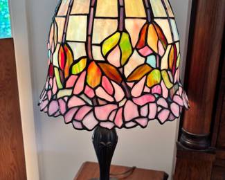 Lotus Lily Stained Glass Lamp