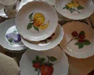Hand painted Limoges Fruit Plates