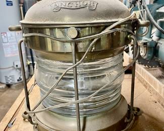 Vintage Anchor Brass Lantern Electrified