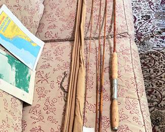William Read & Son bamboo fishing rod.