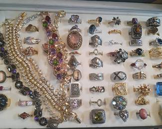 Costume rings some sterling 