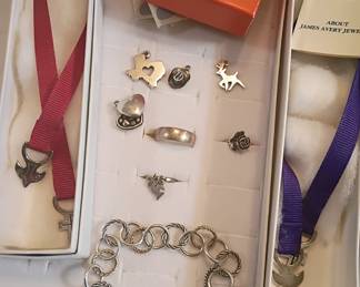 James Avery jewelry including a 14 k gold and sterling bracelet.