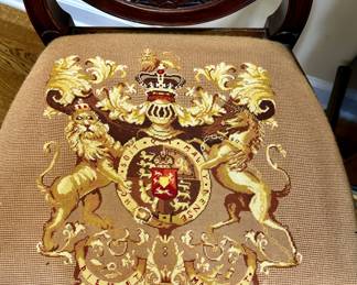 “Woolie” embroidered seat… Woolies: are a distinctive form of maritime folk art, primarily created by British sailors between 1840 and 1900
