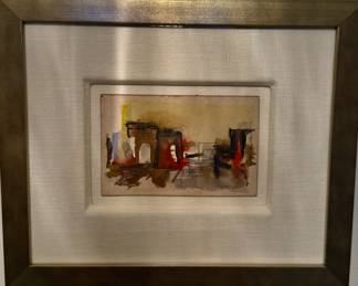 Late 1930s Paris watercolor sketch