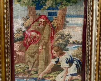 Antique French wool work needle point circa 1880…