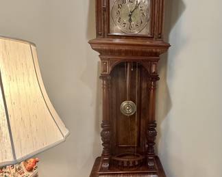 THE CLOCK! Antique German Quarter Strike Vienna Standing Regulator Grandfather Clock