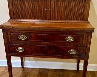 AMAZING Inlaid Hepplewhite Tambour Writing Desk IN IMMACULATE CONDITION