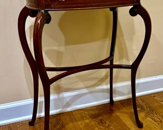 Original Biedermeier sewing table from the 19th century circa 1835 Mahogany