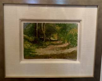 Antique English landscape…gouache on paper