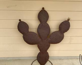 Iron cactus outdoor decor