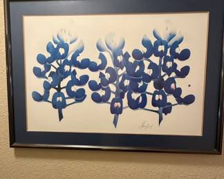 Framed bluebonnet print