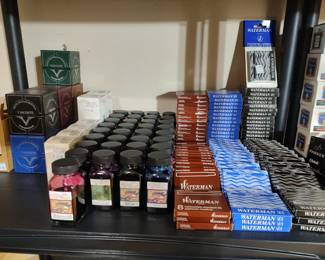 Waterman ink and a huge collection of high quality pens