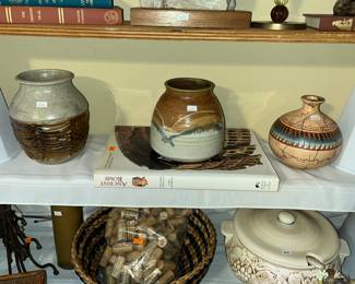 Several wonderful pottery jugs