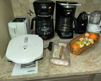 Counter LOADED with fine small appliances